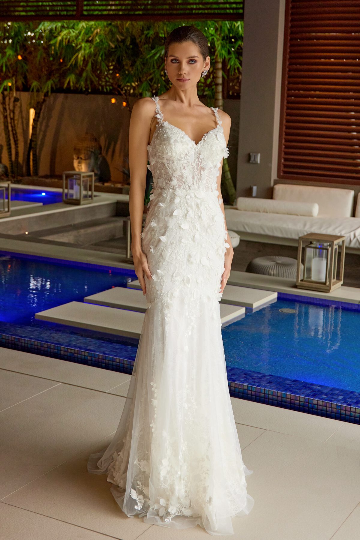 Juliet off white formal dress Style 2475 at Elizabeth's Boutique in Scranton PA, front view