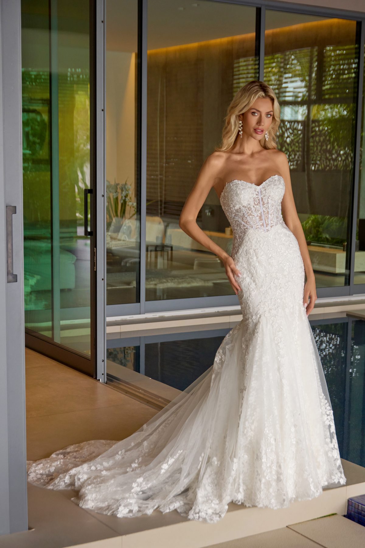 Juliet off white formal dress Style 2666 at Elizabeth's Boutique in Scranton PA, front view