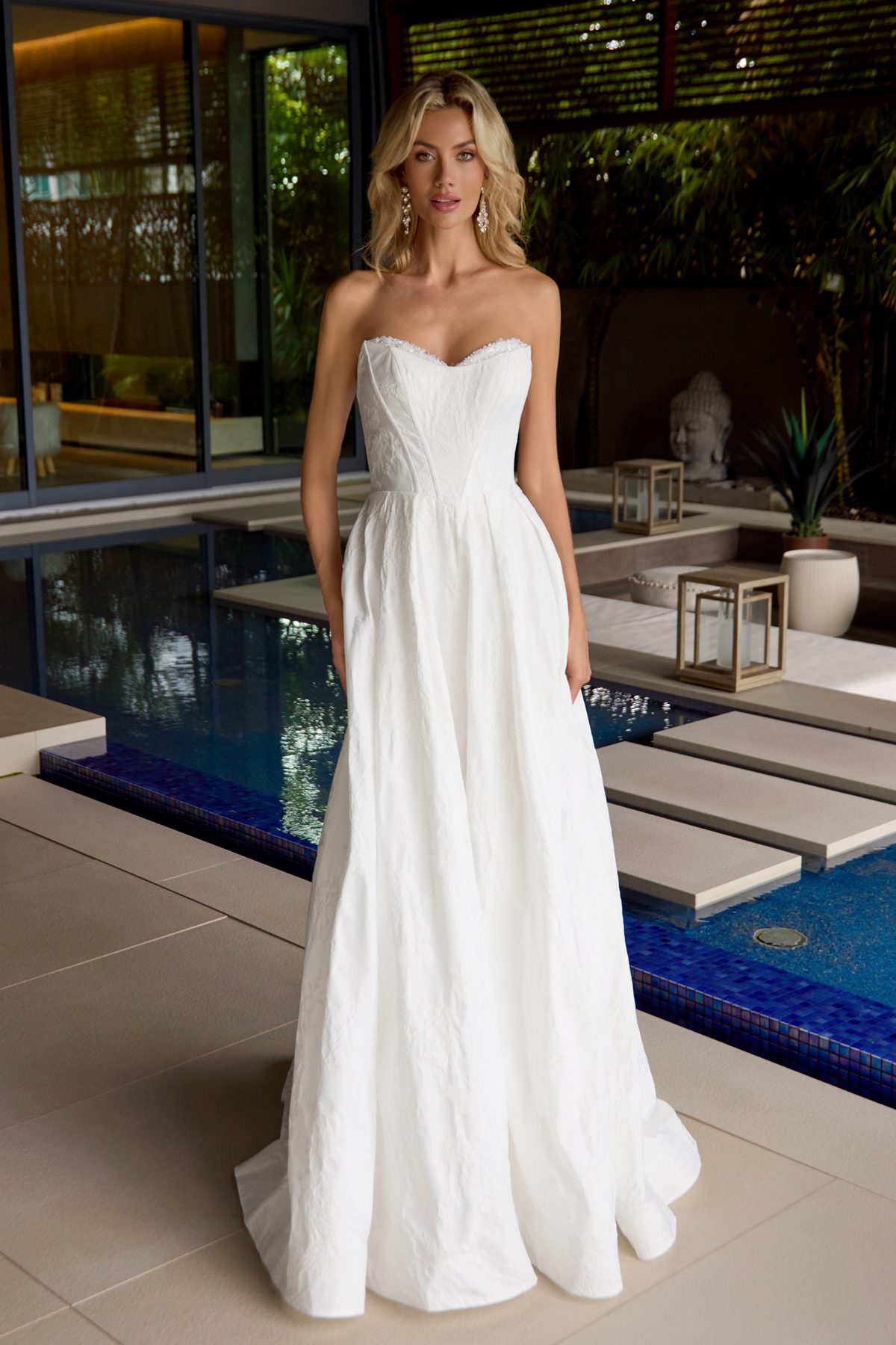 Juliet off white formal dress Style 2692 at Elizabeth's Boutique in Scranton PA, front view