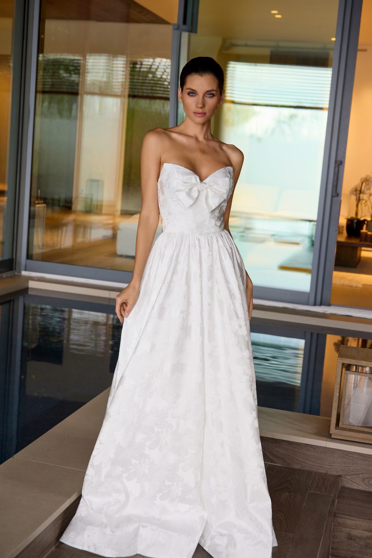 Juliet off white formal dress Style 2700 at Elizabeth's Boutique in Scranton PA, front view