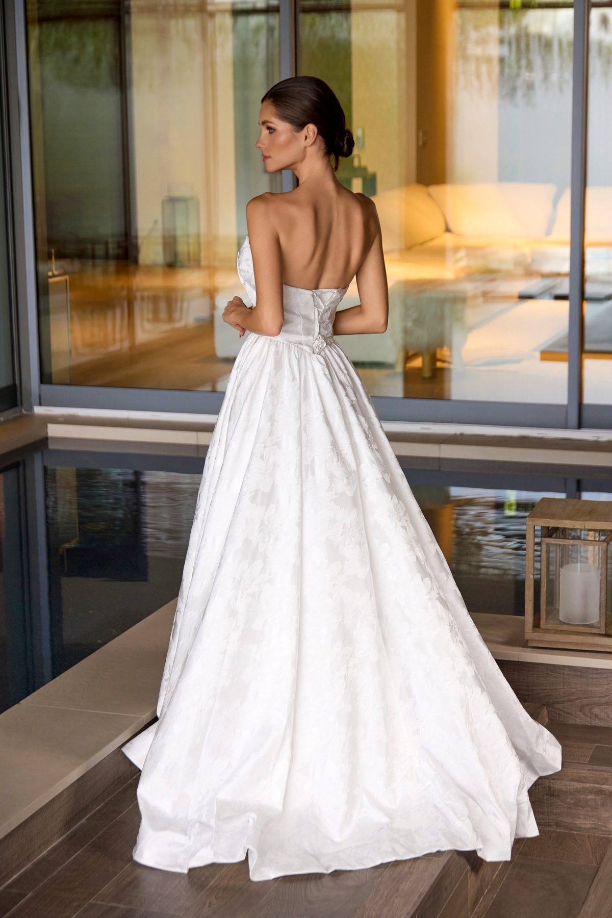 Juliet off white formal dress Style 2700 at Elizabeth's Boutique in Scranton PA, back view