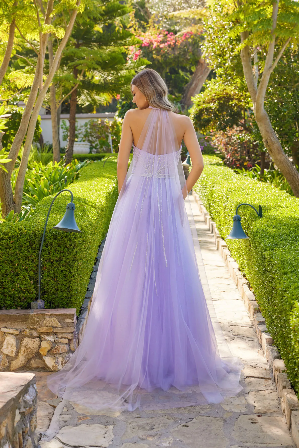 Juliet lilac formal dress Style 2620U at Elizabeth's Boutique in Scranton PA, back view