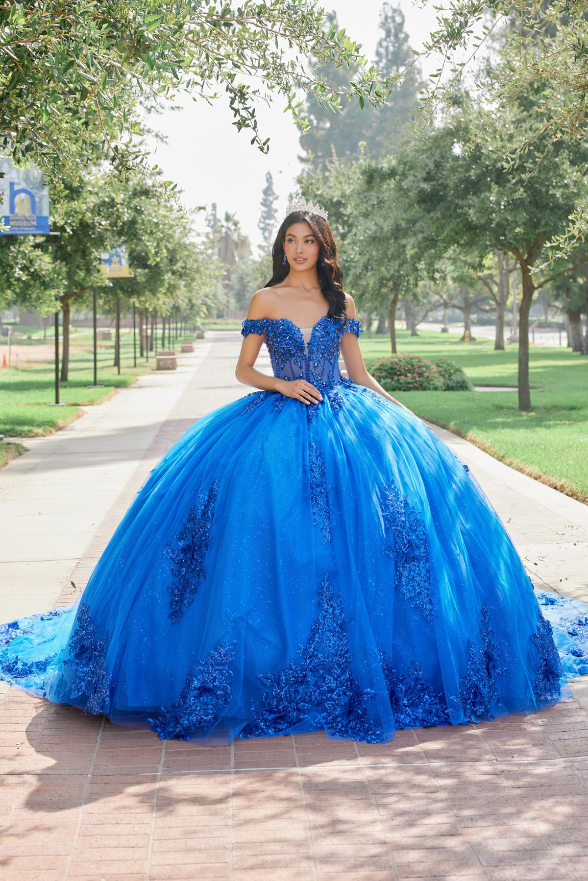 Juliet royal blue formal dress Style 1505J at Elizabeth's Boutique in Scranton PA, front view