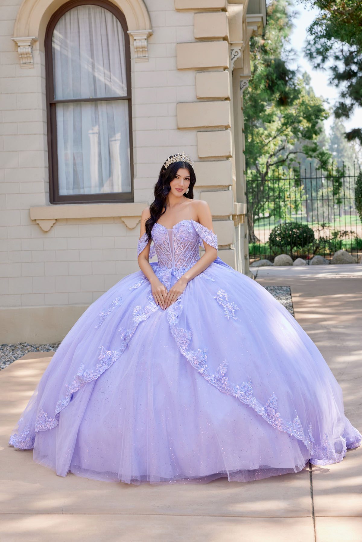 Juliet lilac formal dress Style 1507J at Elizabeth's Boutique in Scranton PA, front view